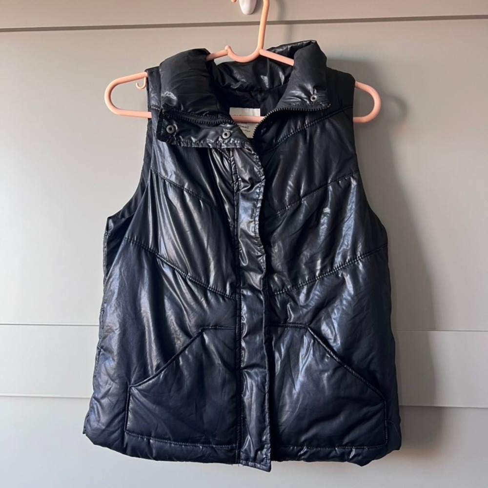 OLD NAVY Womens Black Quilted Puffer Vest‎ Full Zip Sz Small Lightweight Outdoor